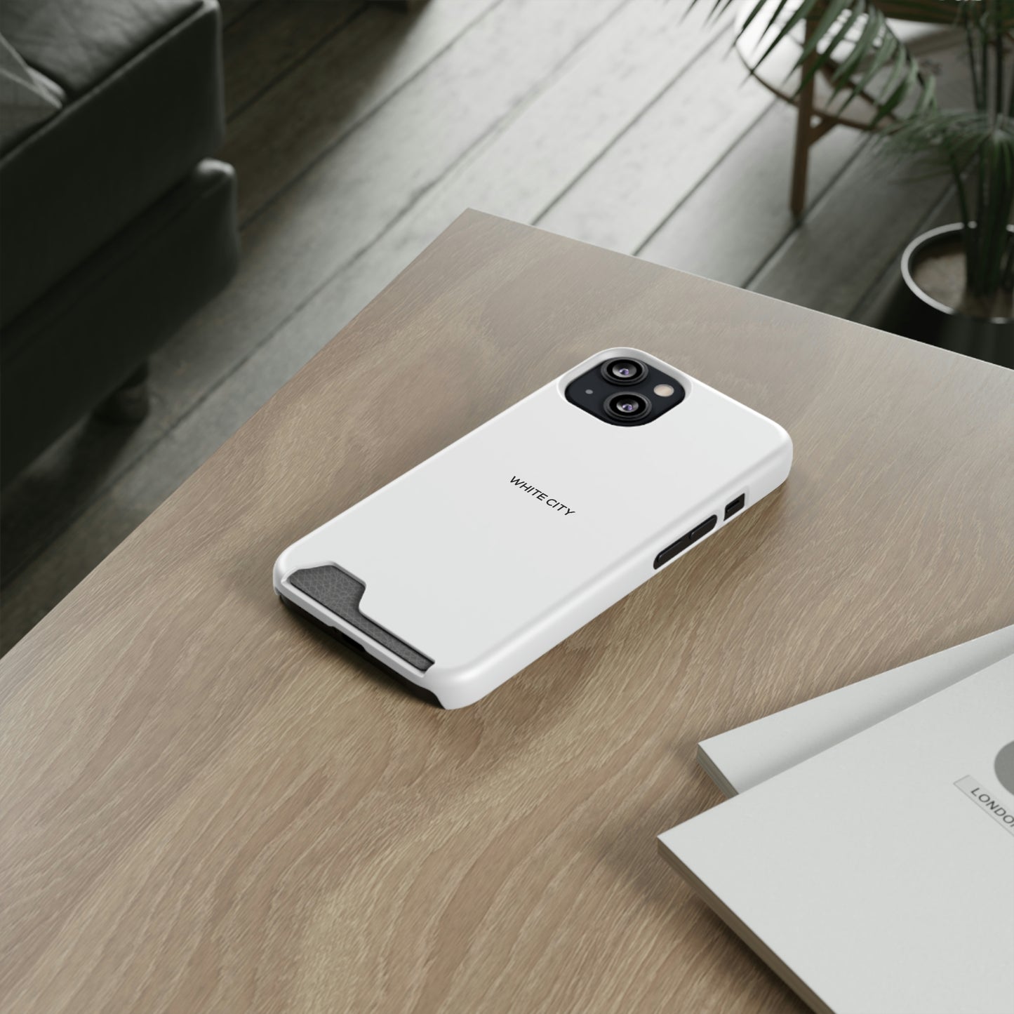 iPhone 13 White Case - With Card Holder