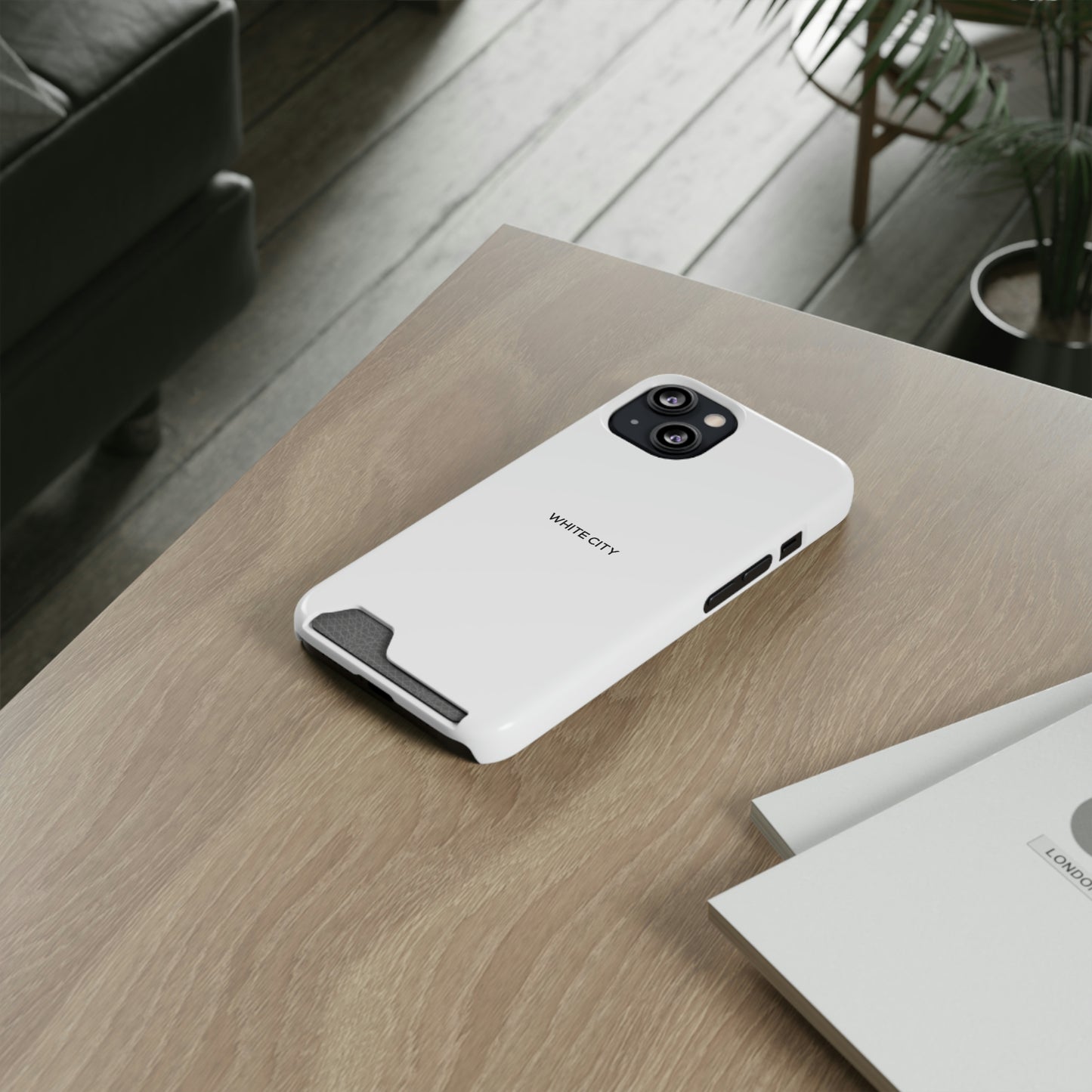 iPhone 13 White Case - With Card Holder