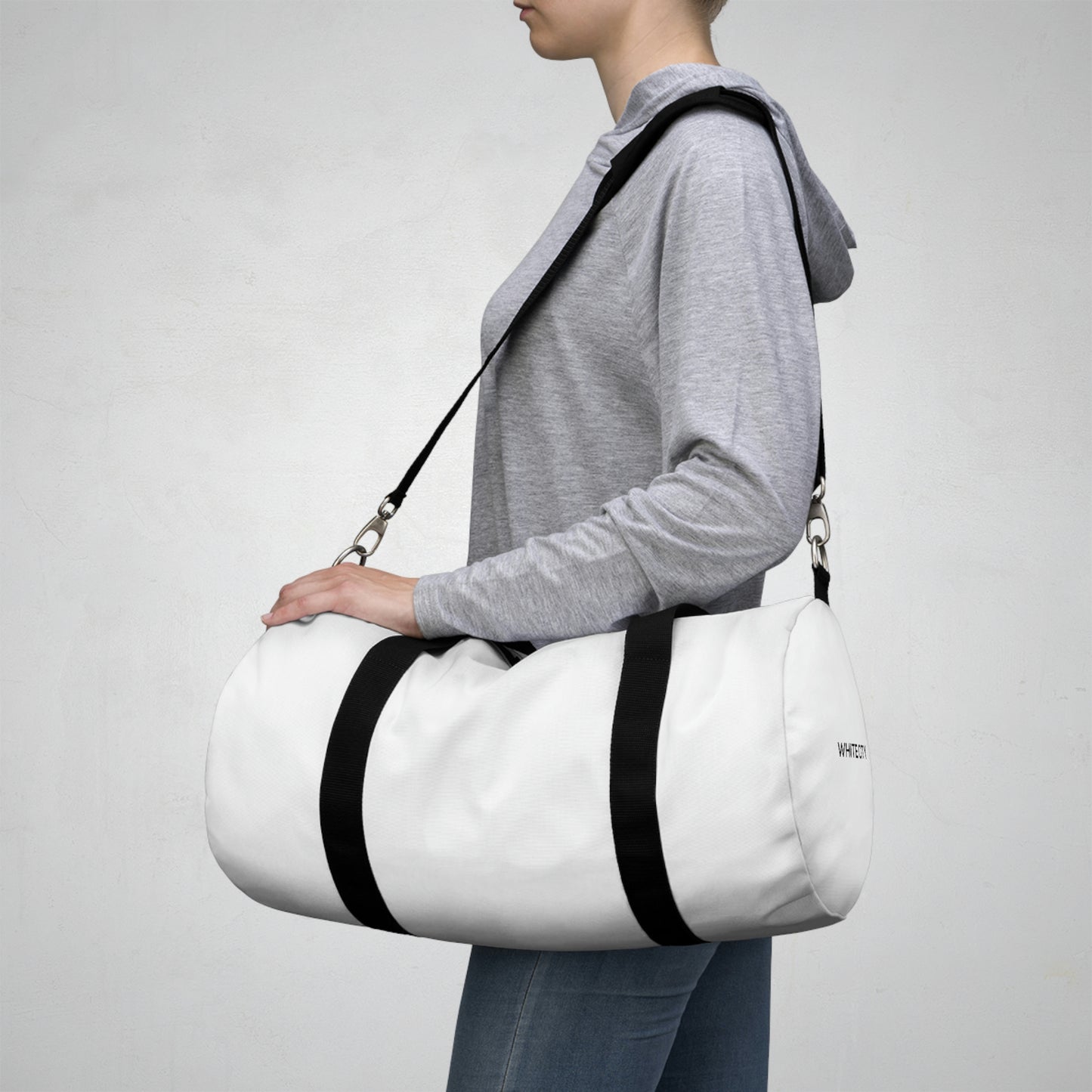 Premium White Duffel Bag